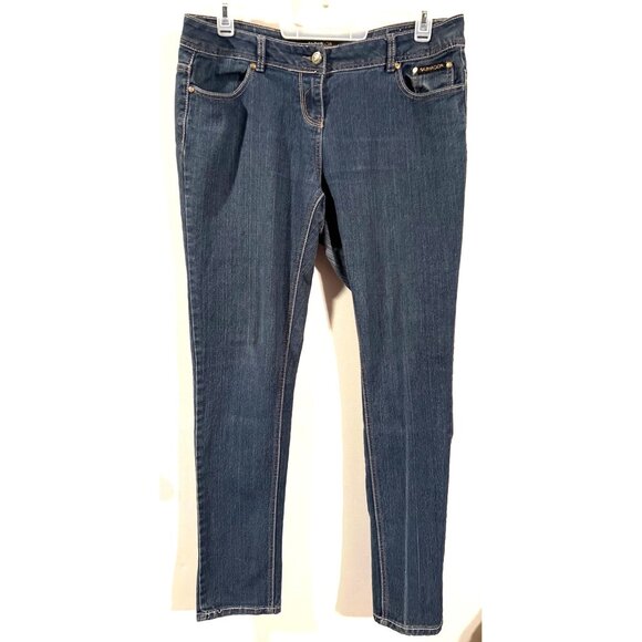 Rocawear Womens Blue Jean Pants Stretch Back Pocket Design Size 16 - Picture 1 of 3